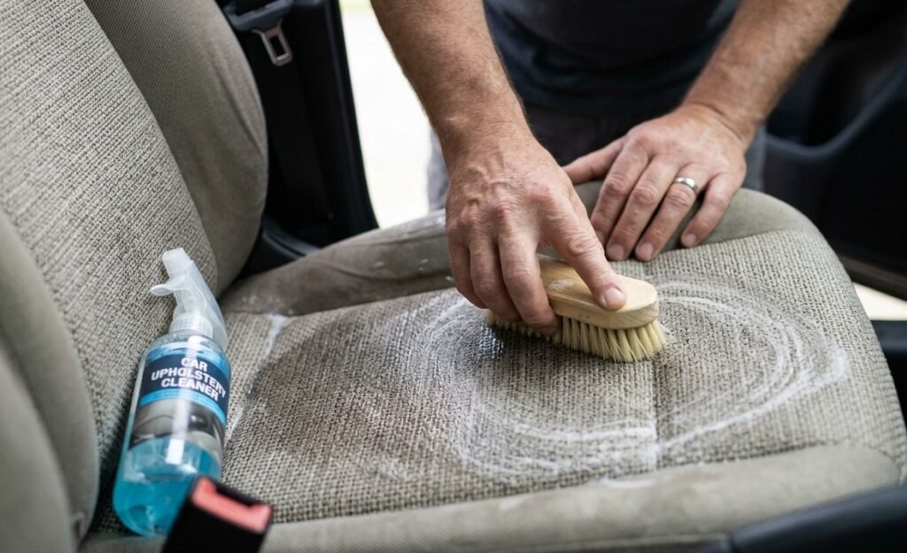 How to Clean Cloth Seats in the Car: A Simple Step-by-Step Guide 2026 How to clean cloth seats in the car by scrubbing with a brush