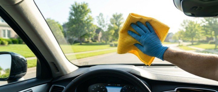 The Best Way to Clean Car Windows: 2026 Guide Using a yellow microfiber cloth is the best way to clean car windows streak free inside