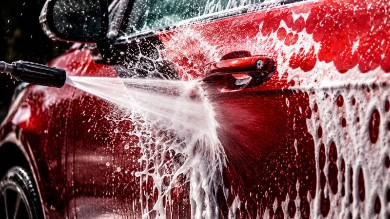 prewash high pressure water rinse scratch free paint