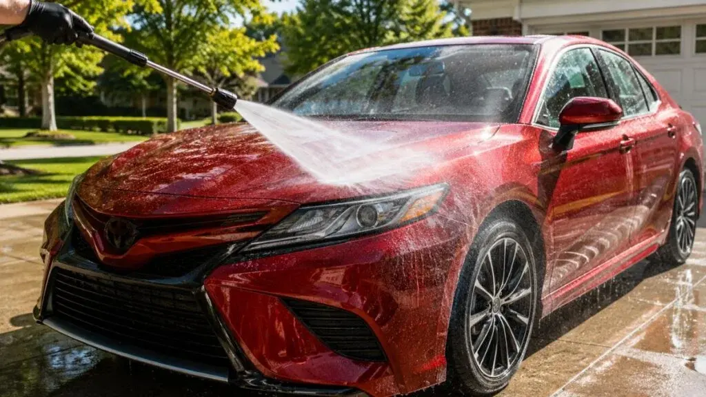 how often should you wash your car pressure washer rinse banner