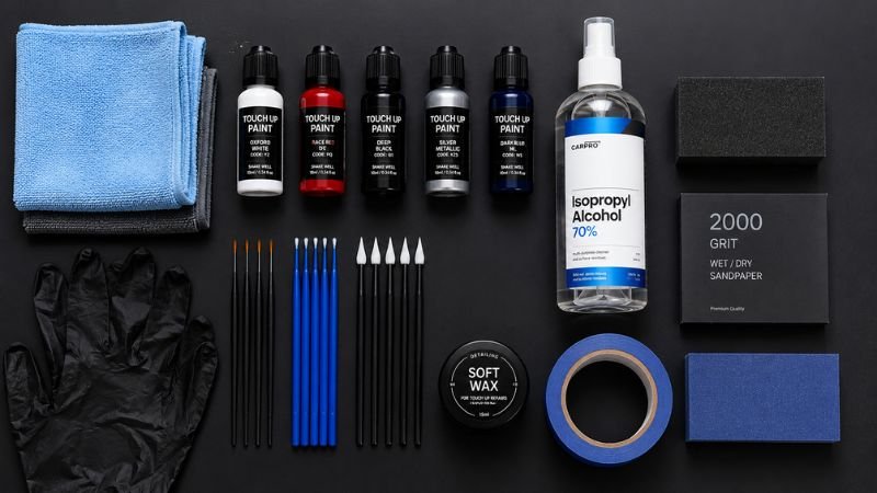 car paint repair tools and supplies for fixing paint chips on car