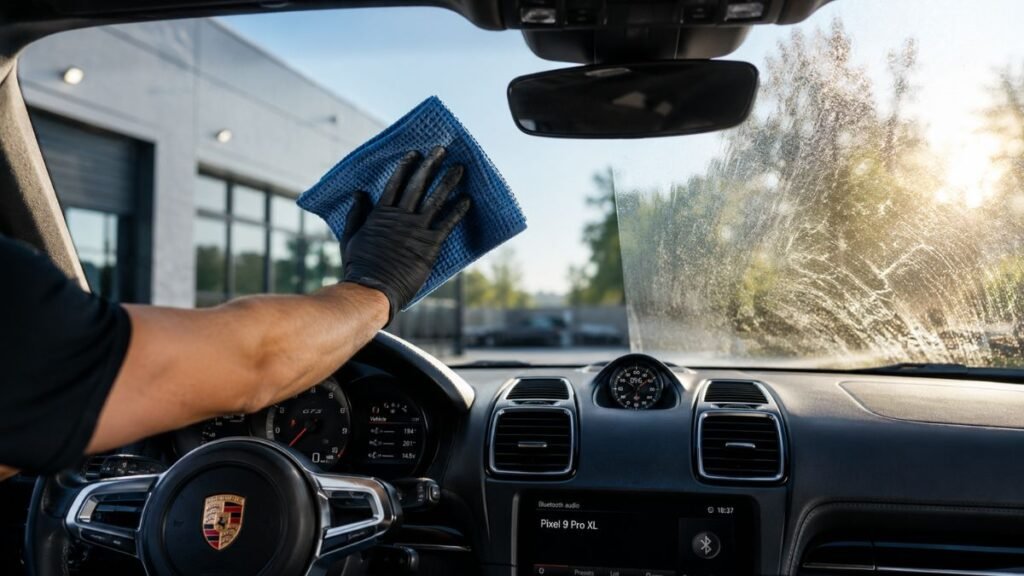 best way to clean inside windshield