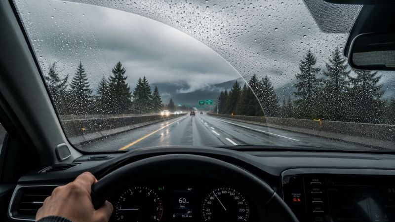 Streak free car windshield glass view after knowing how to clean windshield wipers