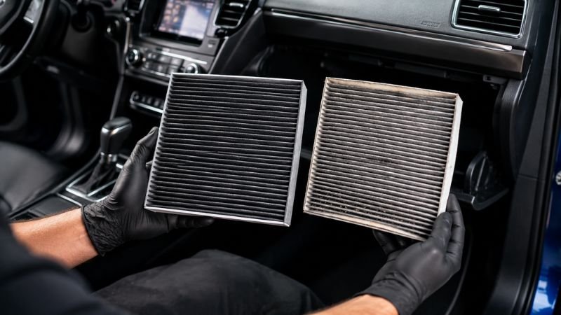 Replacing cabin air filter to eliminate pot smoke odor from car AC vents