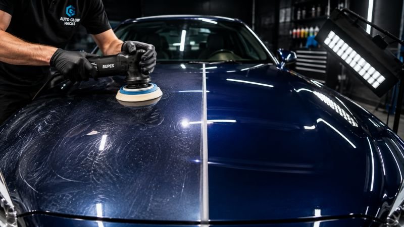 Paint correction polishing process affecting how much does ceramic coating cost