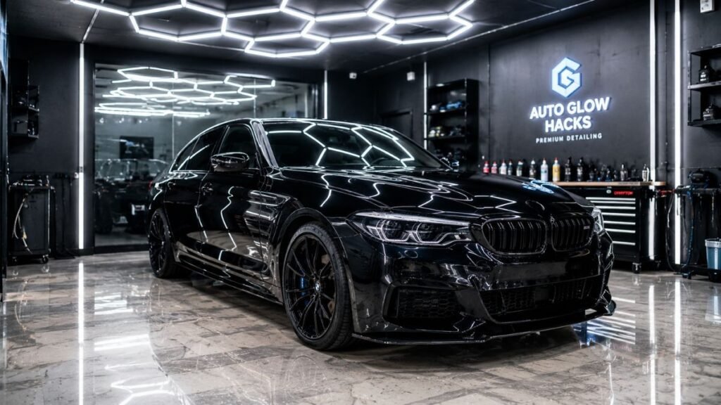 Auto Detailing Packages Guide - Luxury car in modern detailing shop